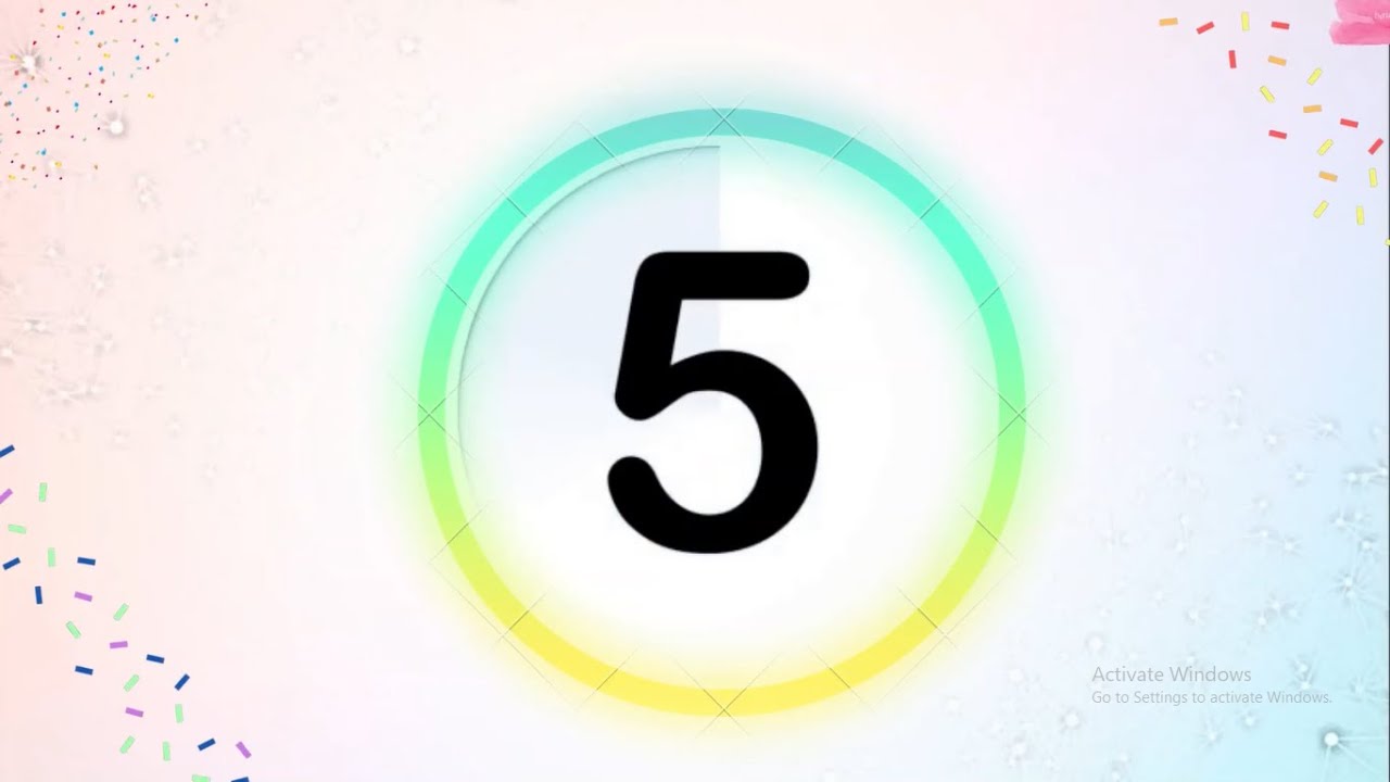 Countdown 5 seconds timer