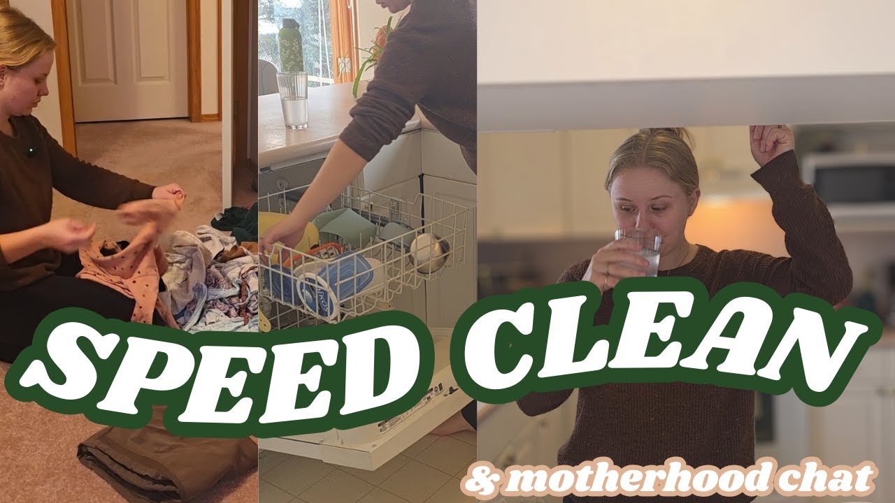 SPEED CLEAN WITH ME | motherhood chat + struggles