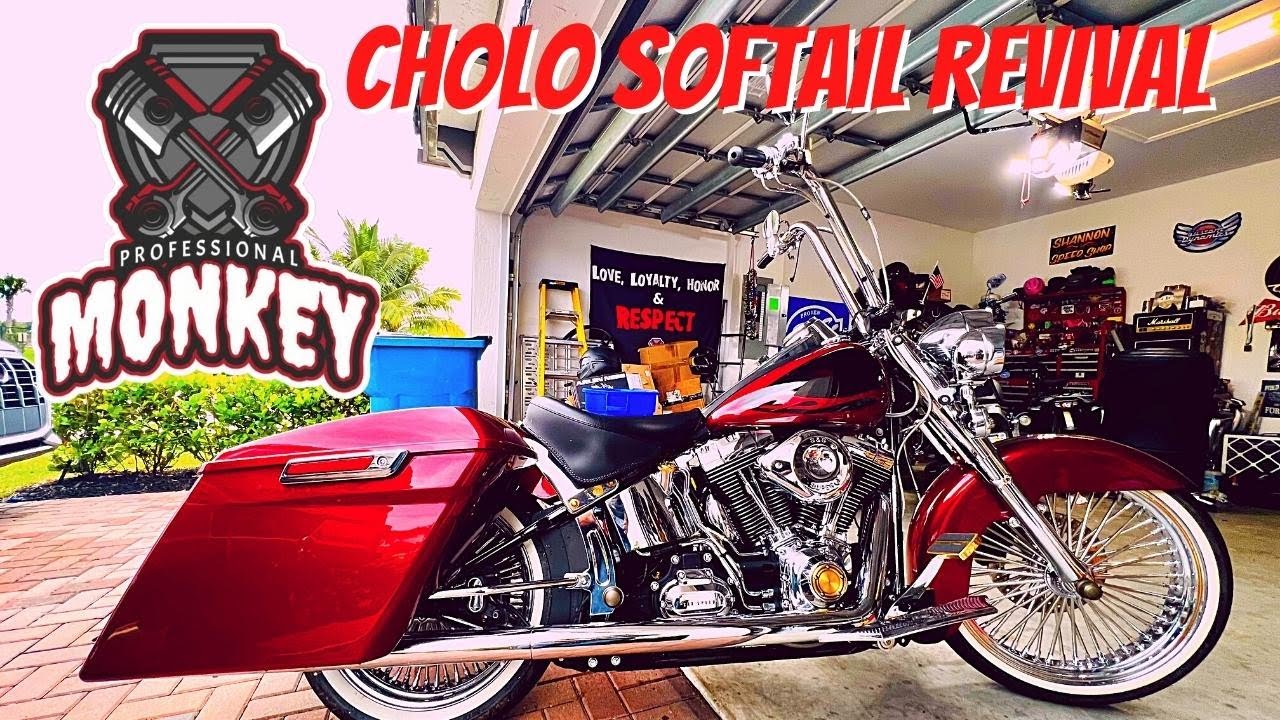 Harley Davidson Cholo Heritage Softail Revival - Tank, dash, new exhaust tips!