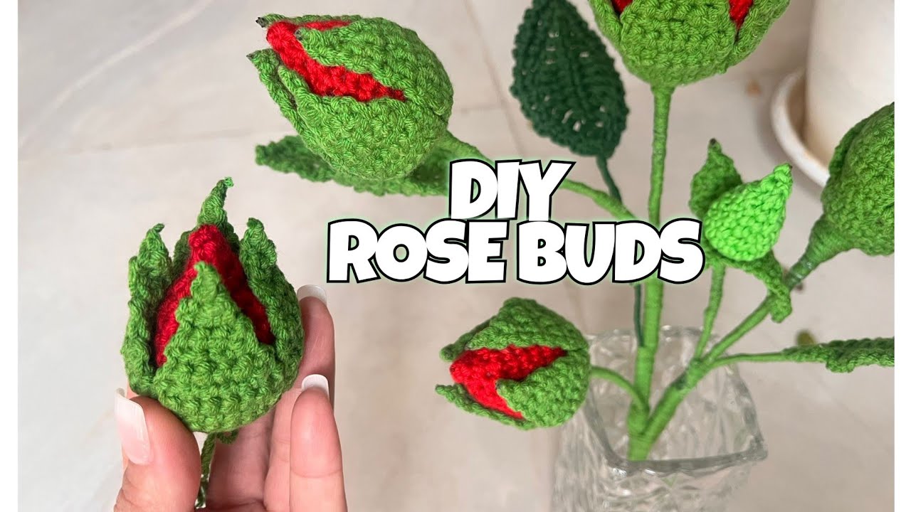 Crochet ROSE BUDS | Amigurumi Closed Roses Tutorial