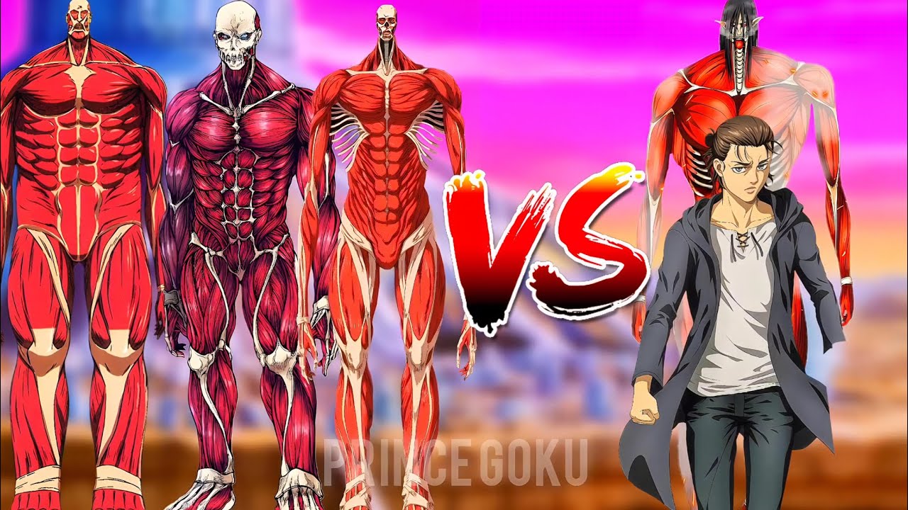 Eren Colossal Titan🔥 Vs Armin, Bertholt, Erwin & All Abnormal Titans|Ultimate AOT Crossover Battle 💥