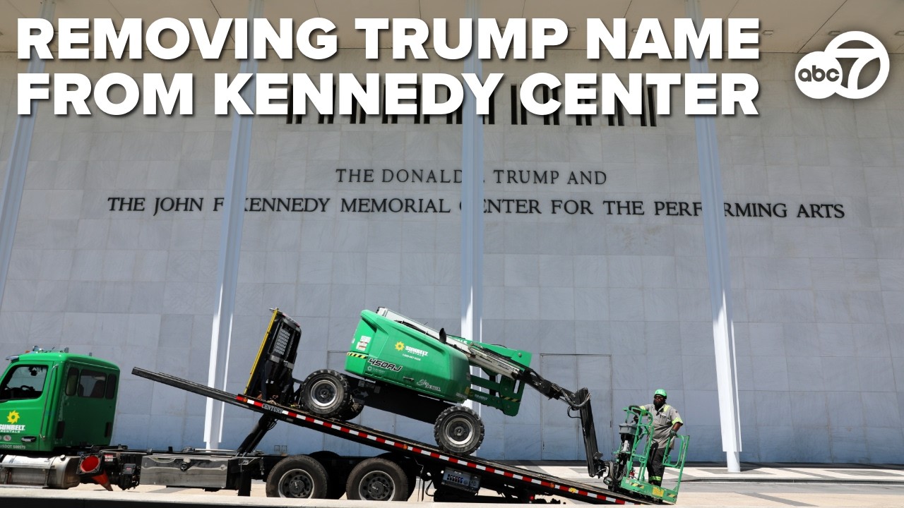 🔴LIVE | Crews set to remove Trump's name from Kennedy Center