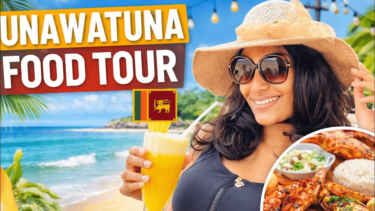 UNAWATUNA FOOD TOUR 🇱🇰 |Travel with husband 🇷🇺| Рестораны Унаватуны #srilanka #russia #travel #food 