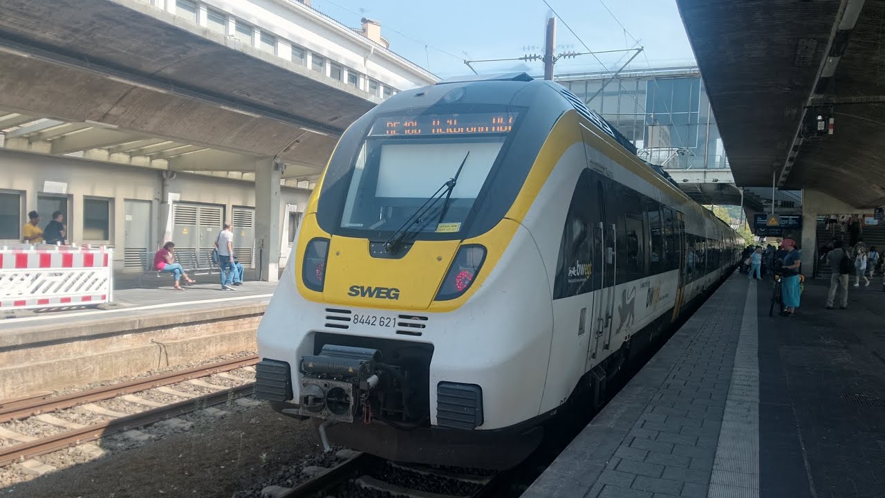 im SWEG Talent 2 BR 8442 Hinter der Scheibe Als RE 10 b von Heidelberg Hbf nach Heilbronn Hbf