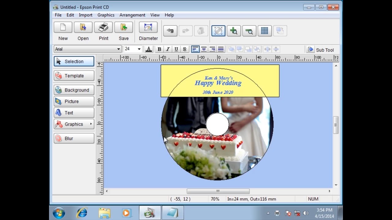 How to Print CD/DVD Labels Using PC  (Epson XP-900, XP-640, XP-645,  XP630, XP-620)　NPD5336