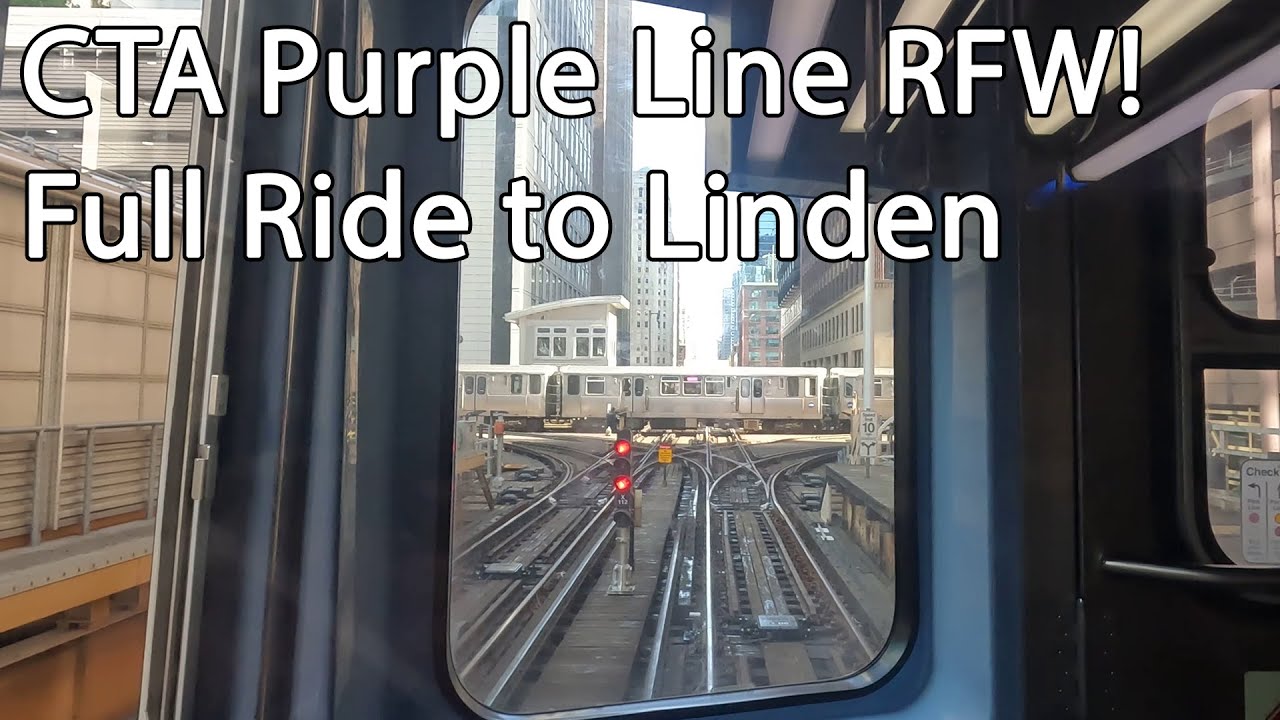CTA Purple Line Full Ride Loop to Linden - RailFan Window!