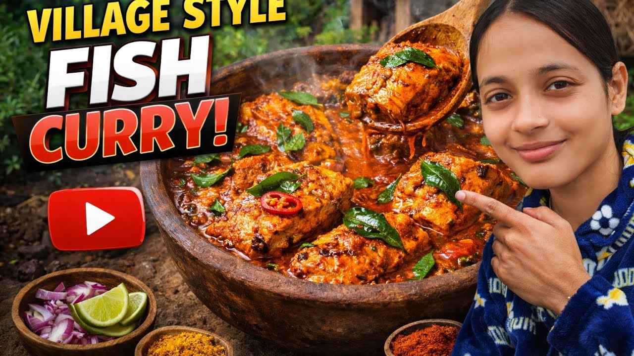 Village Style Fish Curry || Simple Fish Curry Recipe 😋