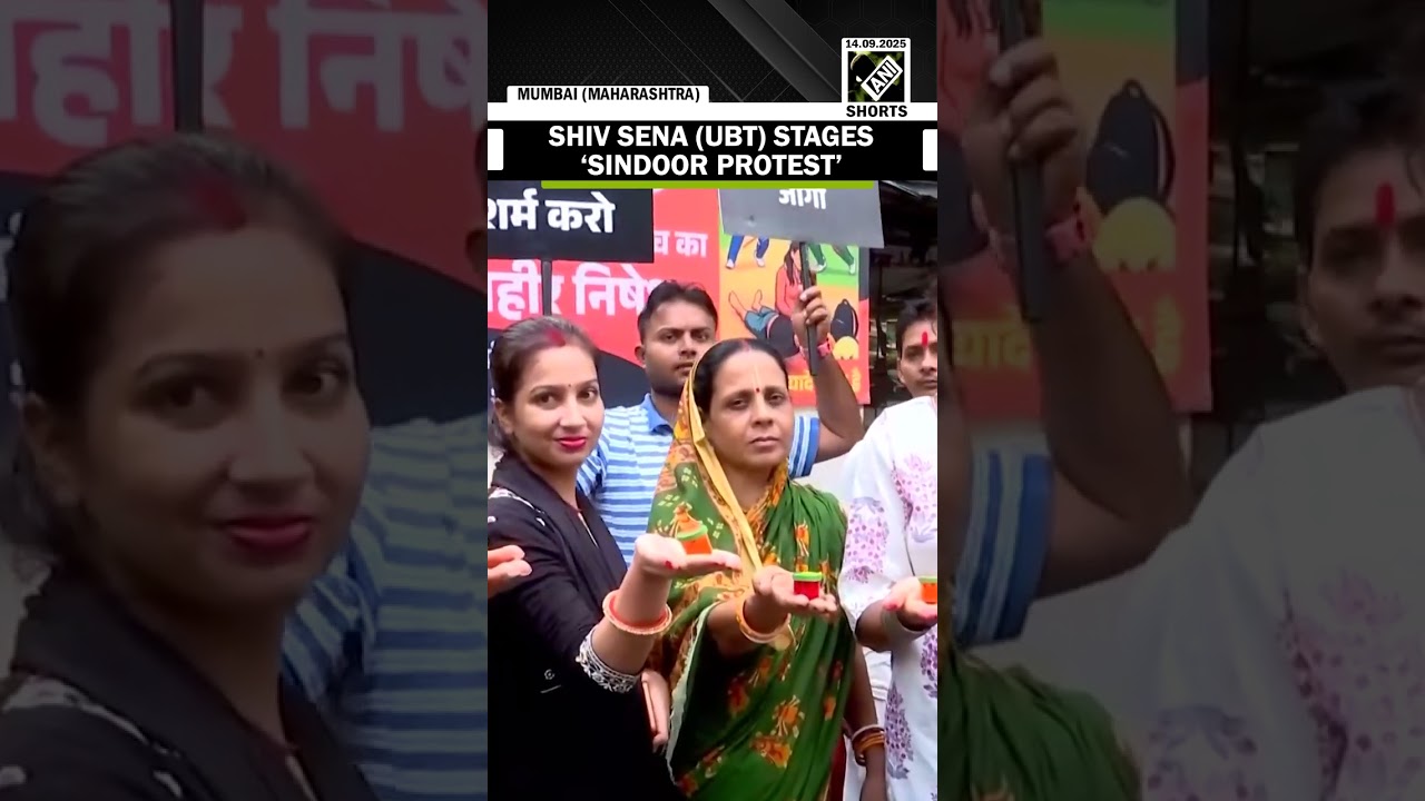 Shiv Sena (UBT) stages &lsquo;sindoor protest&rsquo; opposing IND vs PAK Asia Cup 2025 match