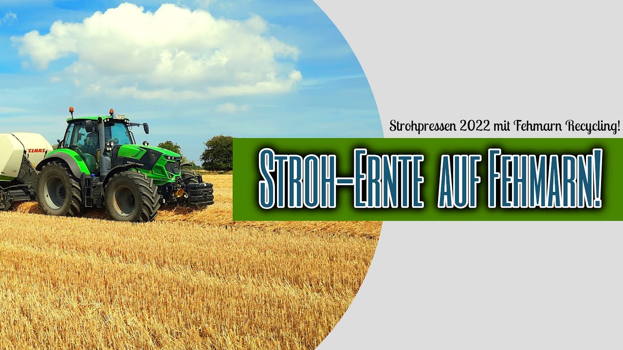 Stroh-Ernte läuft auf Fehmarn I CLAAS QUADRANT 3200 I Strohpressen 2022 mit Fehmarn Recycling!