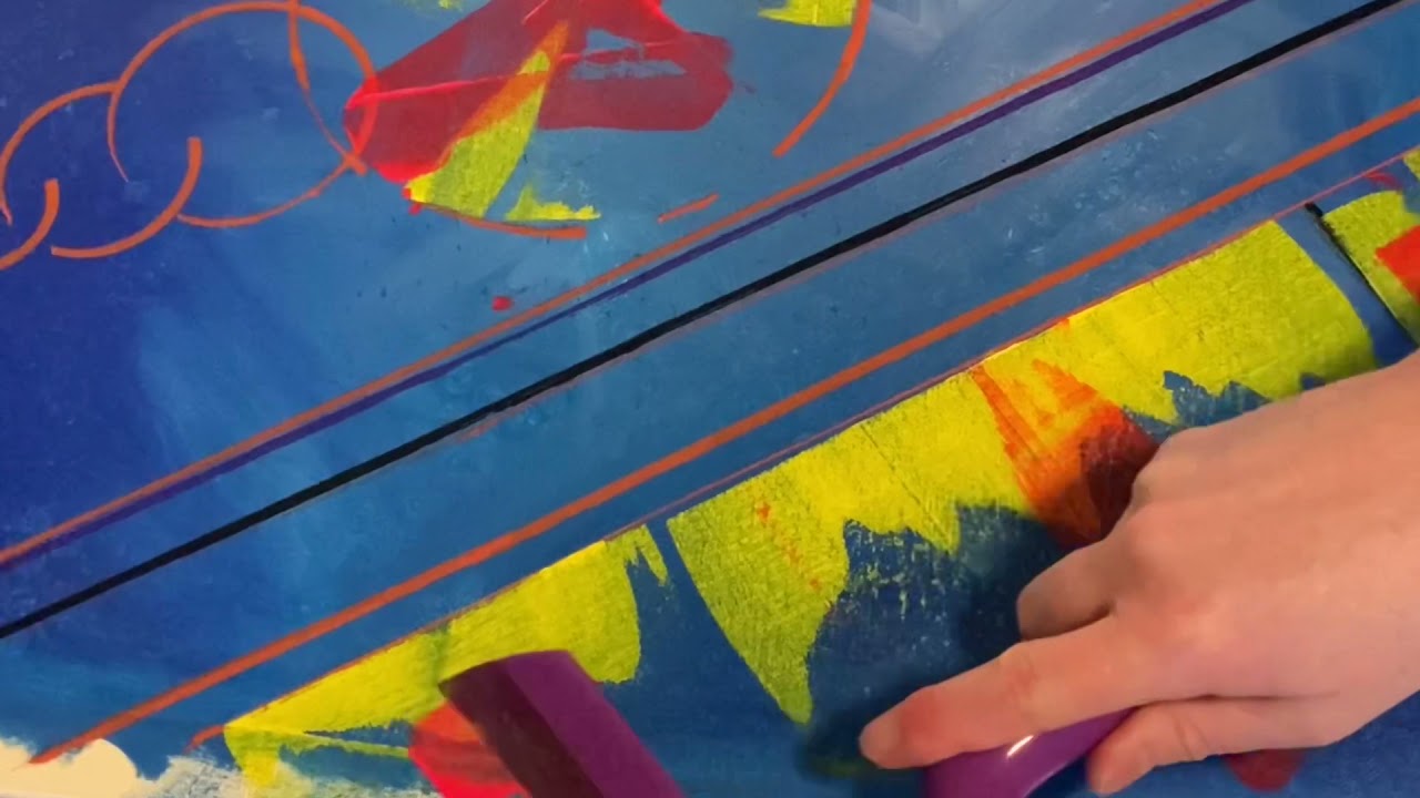 Abstract Paint Acrylic/ Crop Circle