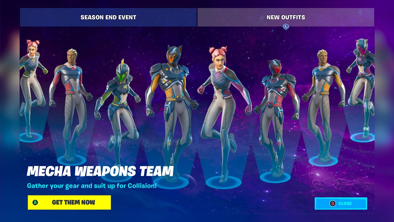 New mecha weapons team skins!