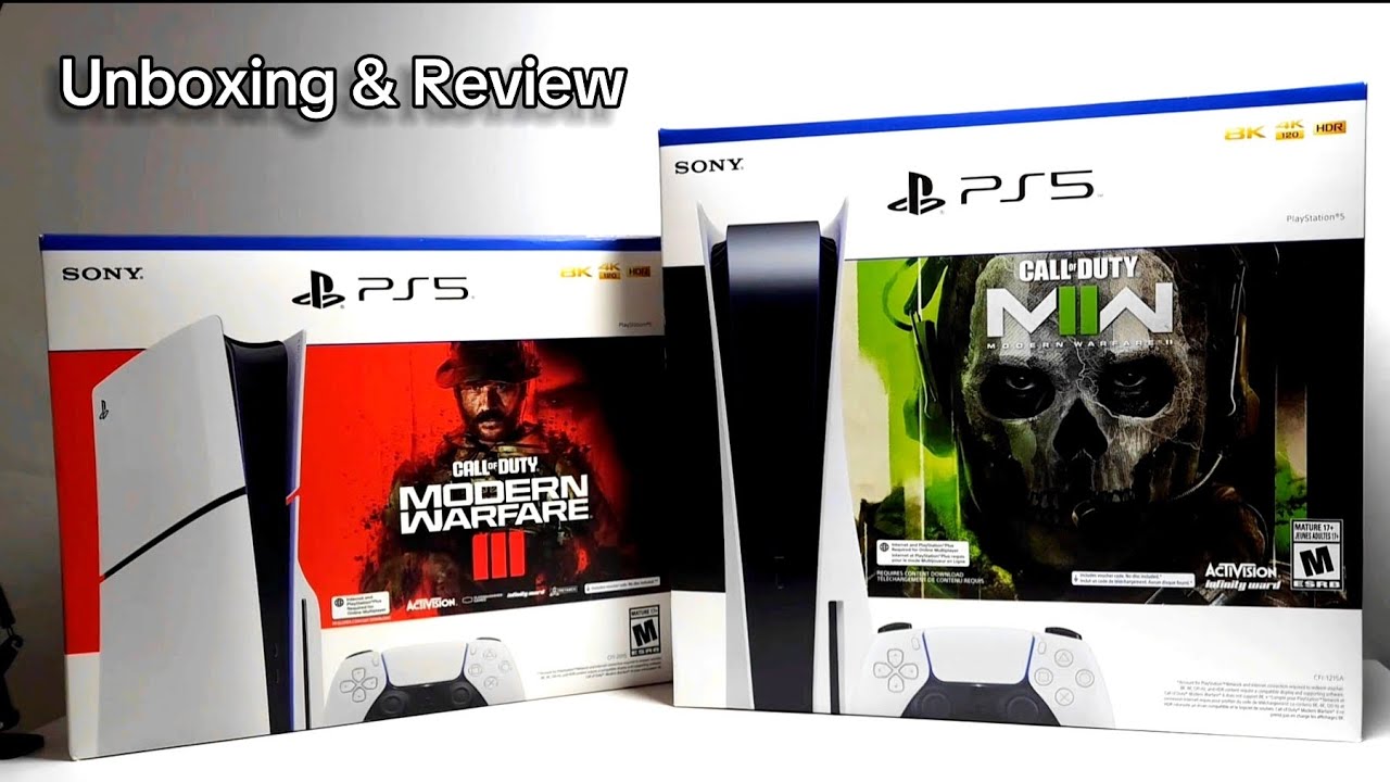 PS5 Modern Warfare&reg; II против комплекта Slim Modern Warfare&reg; III &mdash; распаковка и сравнение игровог...