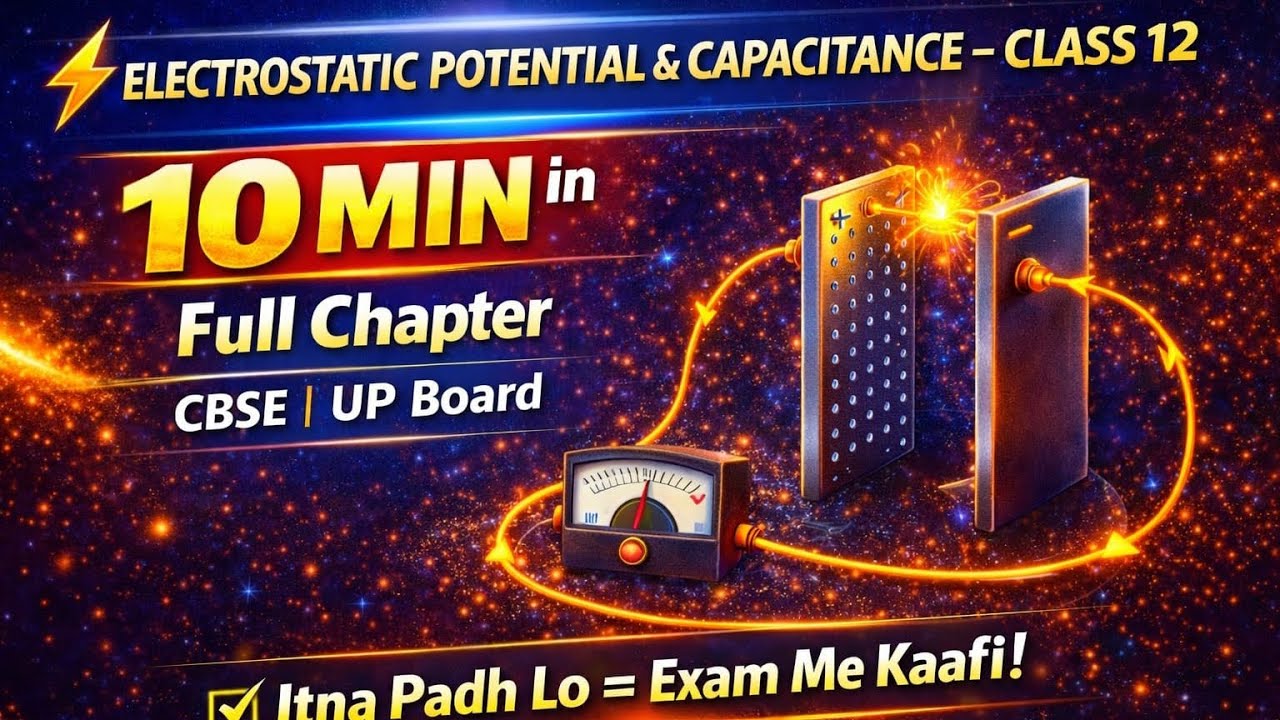 Electrostatic Potential + Capacitor Complete in 15 Minutes 🔥 | Class 12
