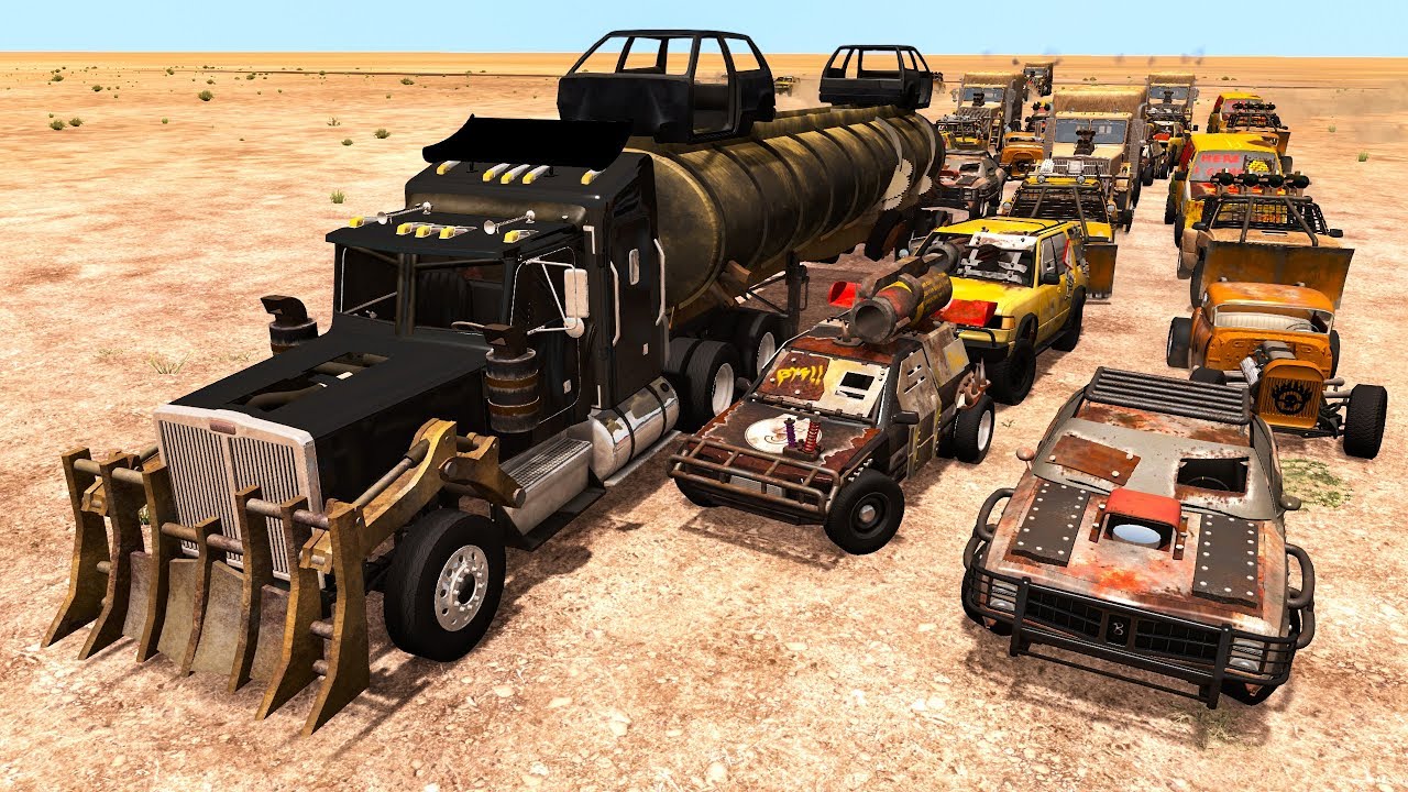 Beamng drive - Bandits Chases vs. Truckers crashes #3
