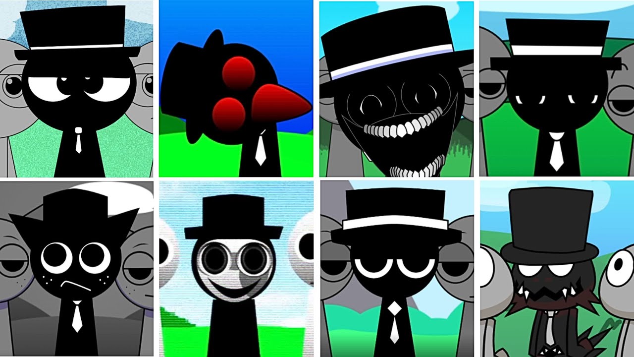 Incredibox - Sprunki ALL MR.BLACK HAT in Random Different Mods.New Version 25