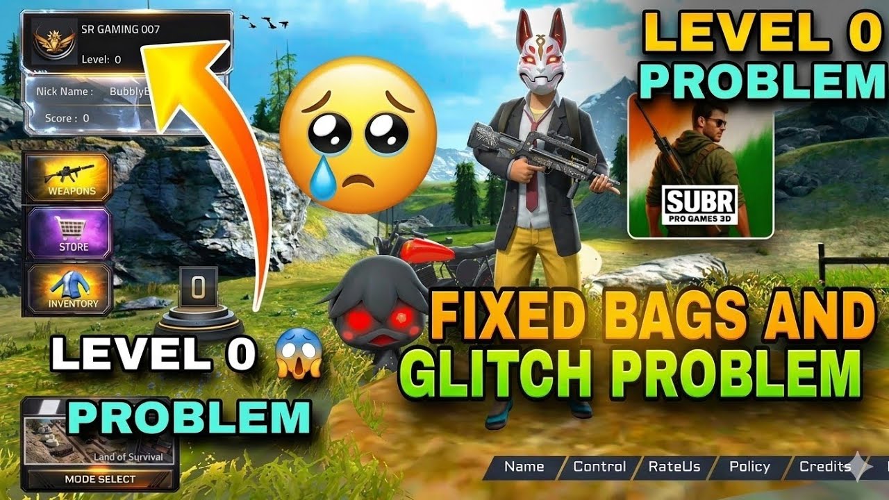 🥰🥰SURVIVAL UNKNOWN BITTAL ROYAL FIXED BAGS AND GLITCH PROBLEM LEVEL 0 😱 PROBLEM SURVIVAL UNKNOWN 🥰🥰