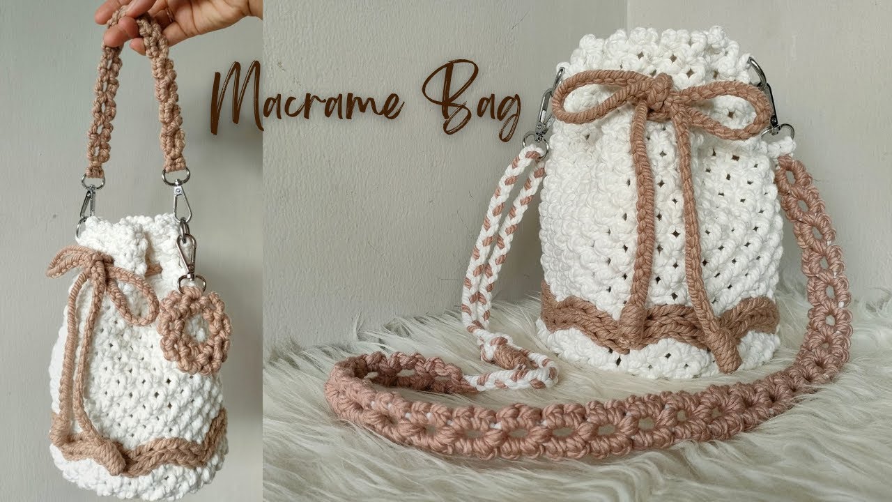 DIY | Учебное пособие по корзине/мешку из макраме |   Канаста/Больса де Макраме