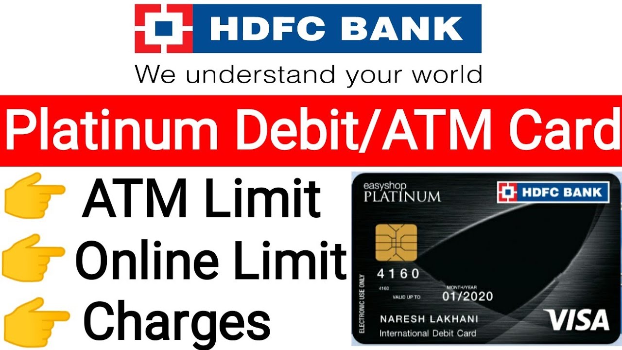 Hdfc bank platinum debit card limit & charges | Hdfc bank easyshop platinum debit card