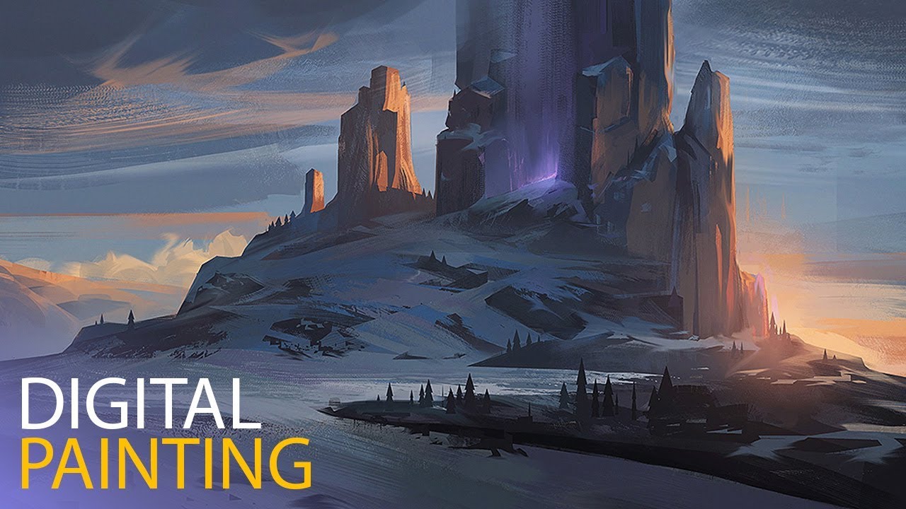 Painting a Mountain: Digital Painting Process