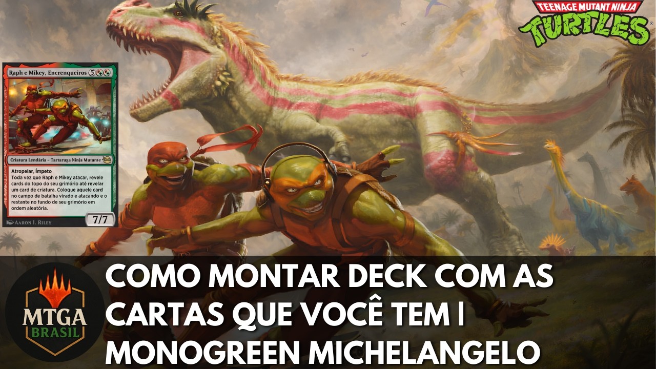 Como Montar Deck com as Cartas que Você Tem | Monogreen Michelangelo MTG Arena