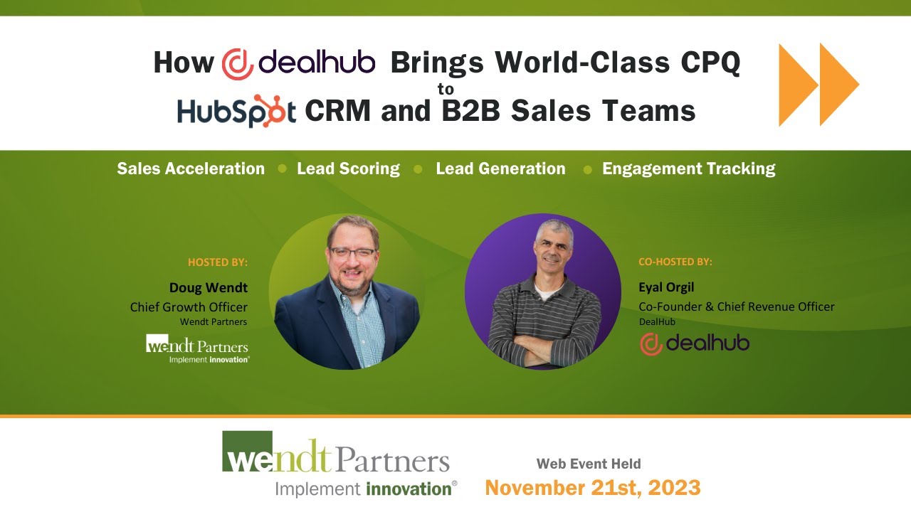 How DealHub Brings World-Class CPQ to HubSpot & B2B Sales Teams | ft Eyal Orgil | Tues, Nov 21, 2023