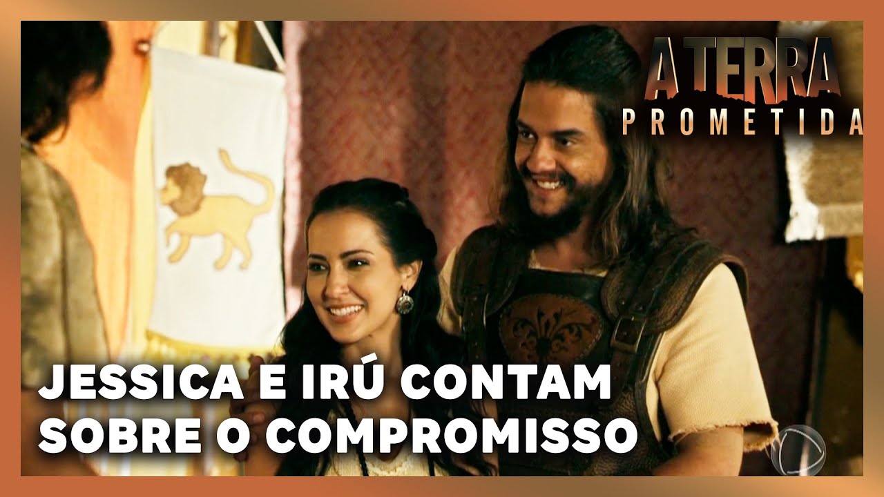 A TERRA PROMETIDA: Raabe e Salmon se alegram com compromisso de Jessica e Ir&uacute;