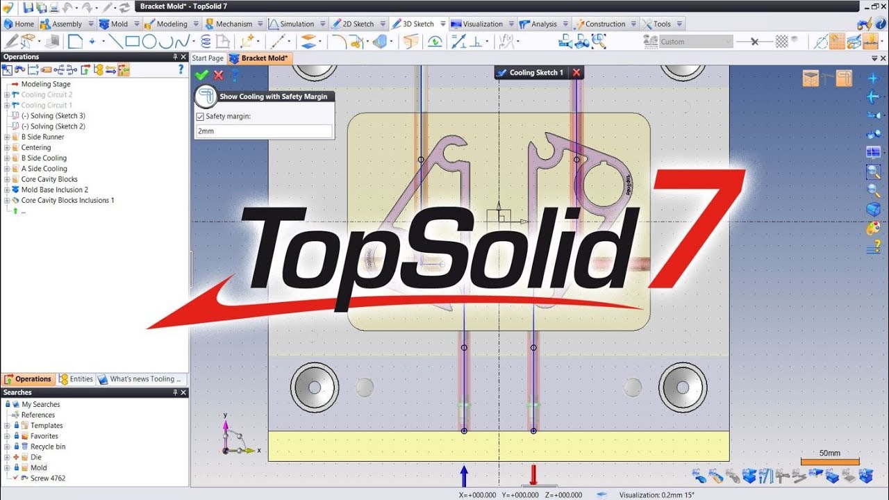 TopSolid'Mold : Cooling with Safety Margin