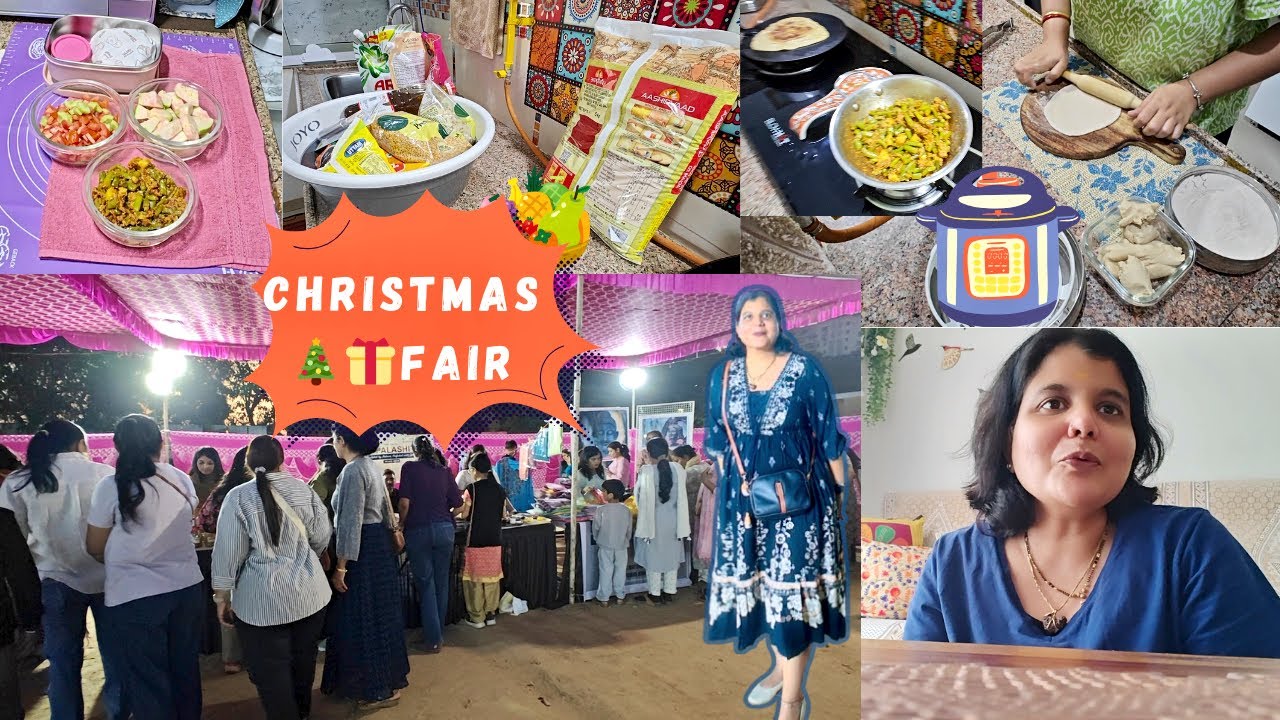 VLOG || Diligent Homemaker: Morning Routine, Lunch Box Prep, Aloo Beans sabji & Christmas Fair 2025