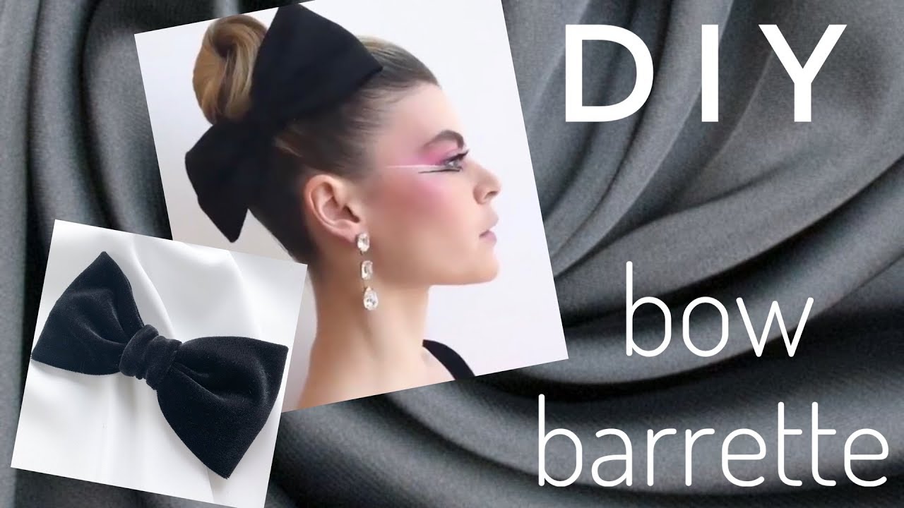 МК Как сделать заколку бант/Tutorial Velvet bow barrette