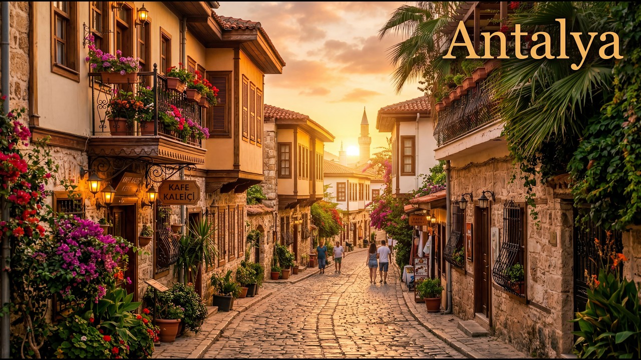 Тихая прогулка по Анталии [4K] Турция /19 июля 2025/ 32°C
