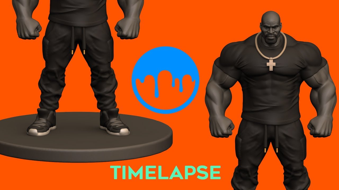 Luke Cage character TIMELAPSE in 3DCoat