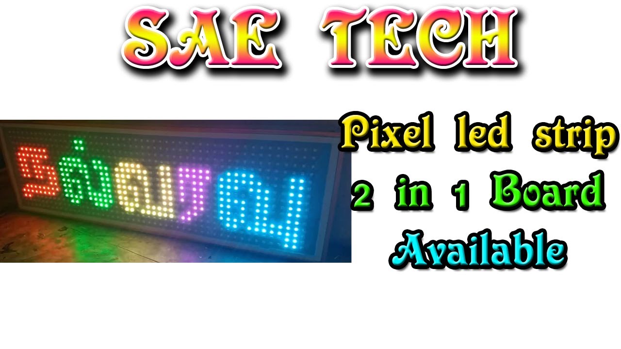 Pixel led strip 2 in 1 board available in tamil