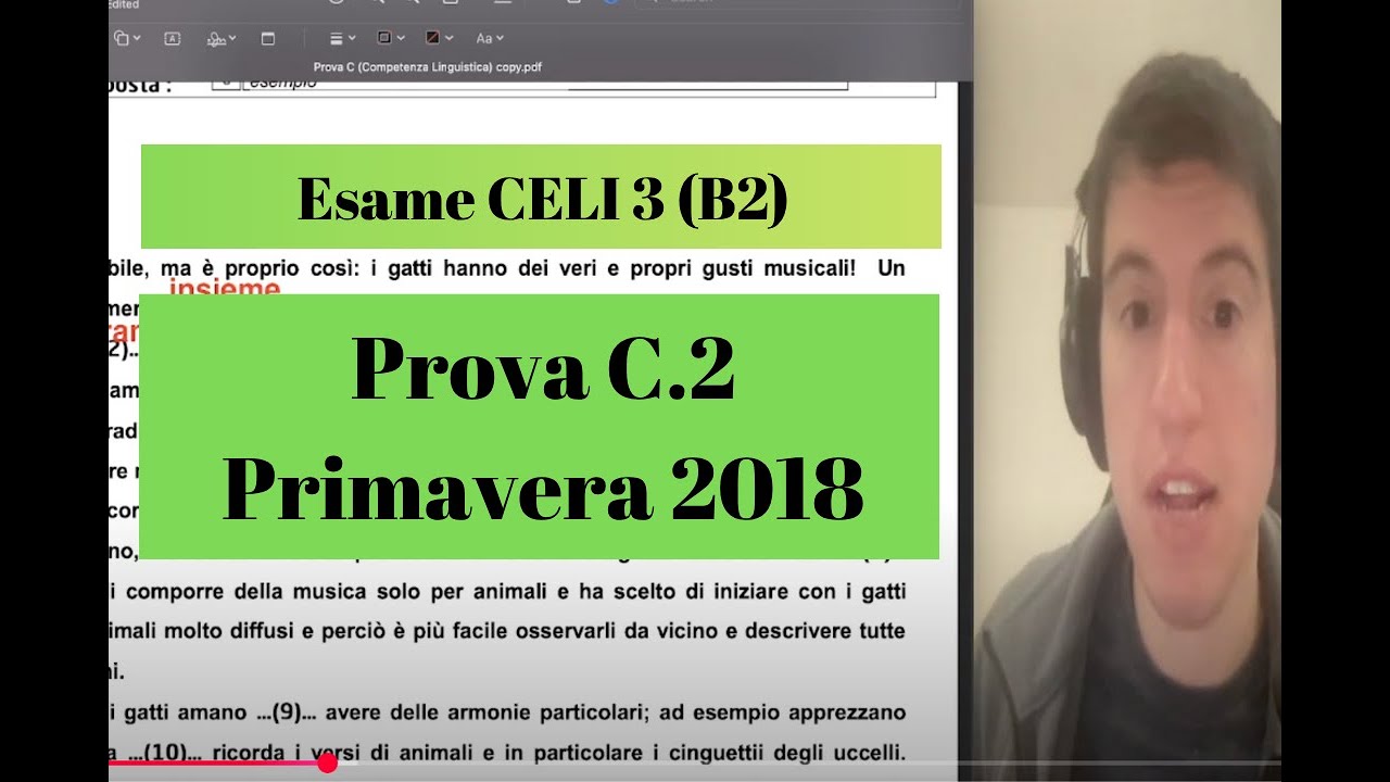 Esame CELI 3 (B2) Primavera 2018 - Prova C.2