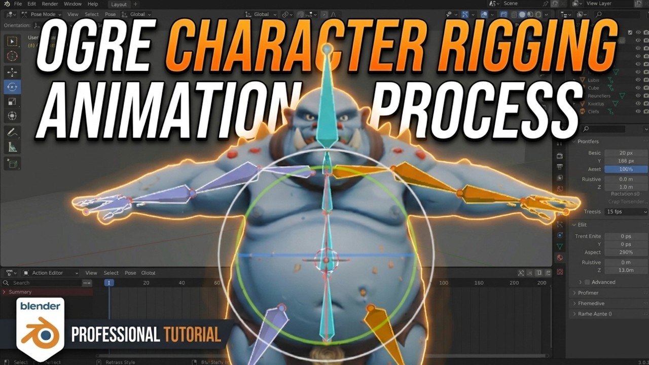 Rigging a Heavy Monster Character in Blender - Ogre Rig Process