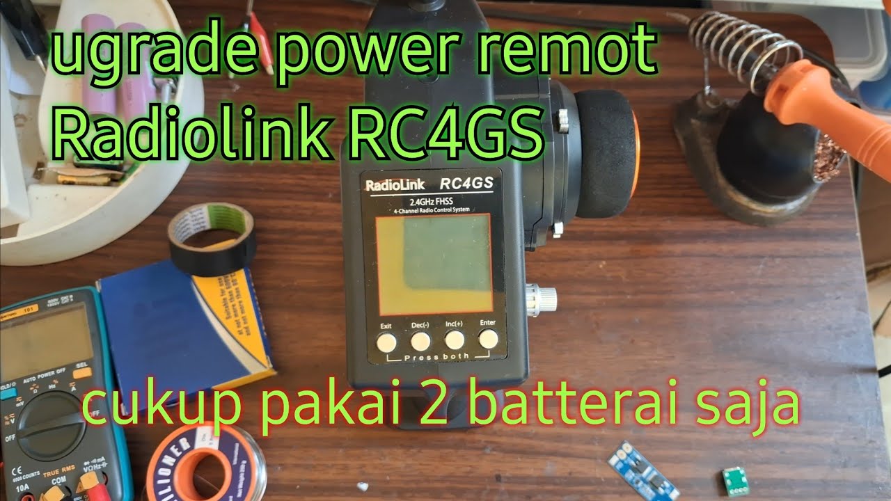 Cara ubah power batterai remot radiolink rc4gs supaya jarak jauh dan ga cepat drop