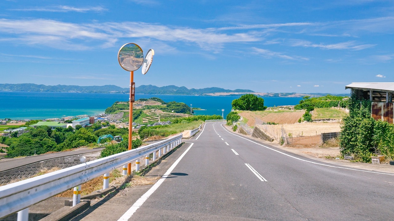 Japan Scenic Drive 4K | Shimabara Peninsula, Nagasaki (Tachibana Bay & Nita Pass)