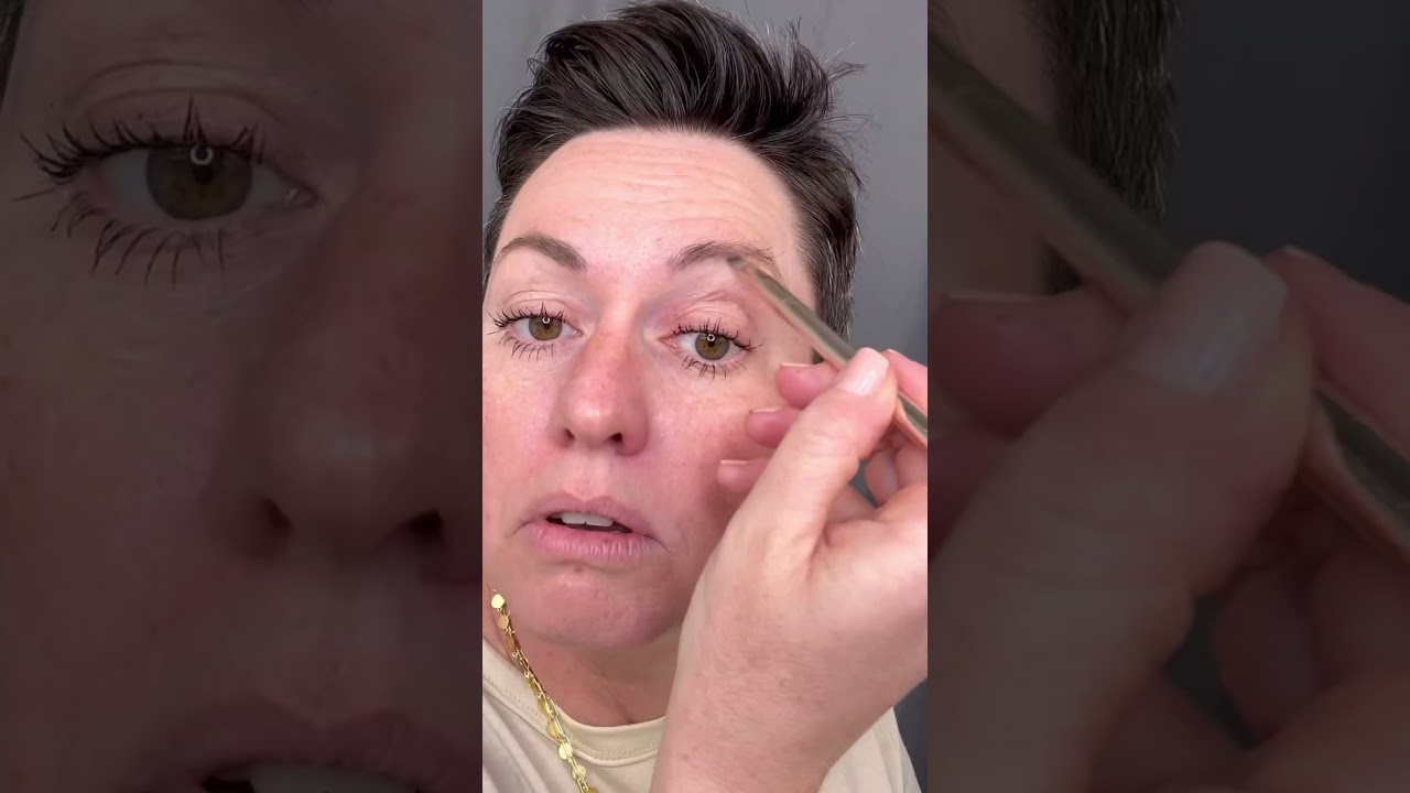 Easy brow mapping #easymakeup #creammakeup #over40