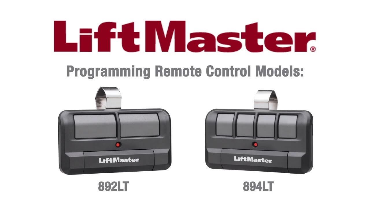 How to Program LiftMaster's 892LT and 894LT Remote Controls to a Garage Door Opener