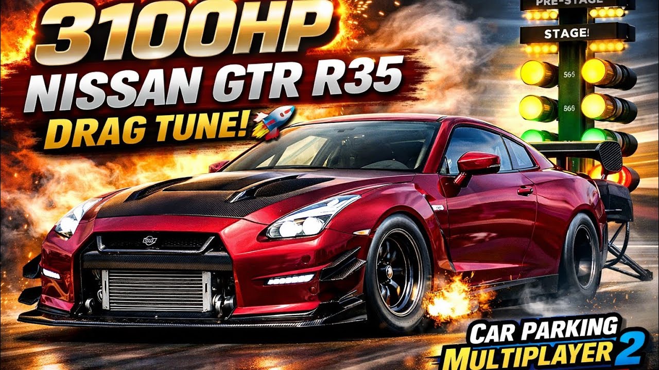 Nissan GTR R35 мощностью 3100 л.с. с тюнингом для дрэг-рейсинга 🚀 | Обновление 1.2.3.2 для Car Pa...