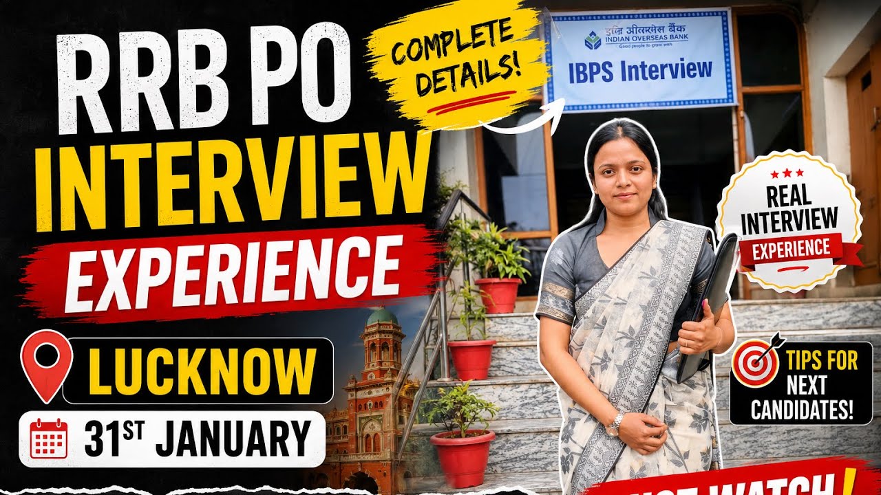  RRB PO Interview Experience 2026 | Lucknow (31st January) | Real Questions Asked & My Answers
