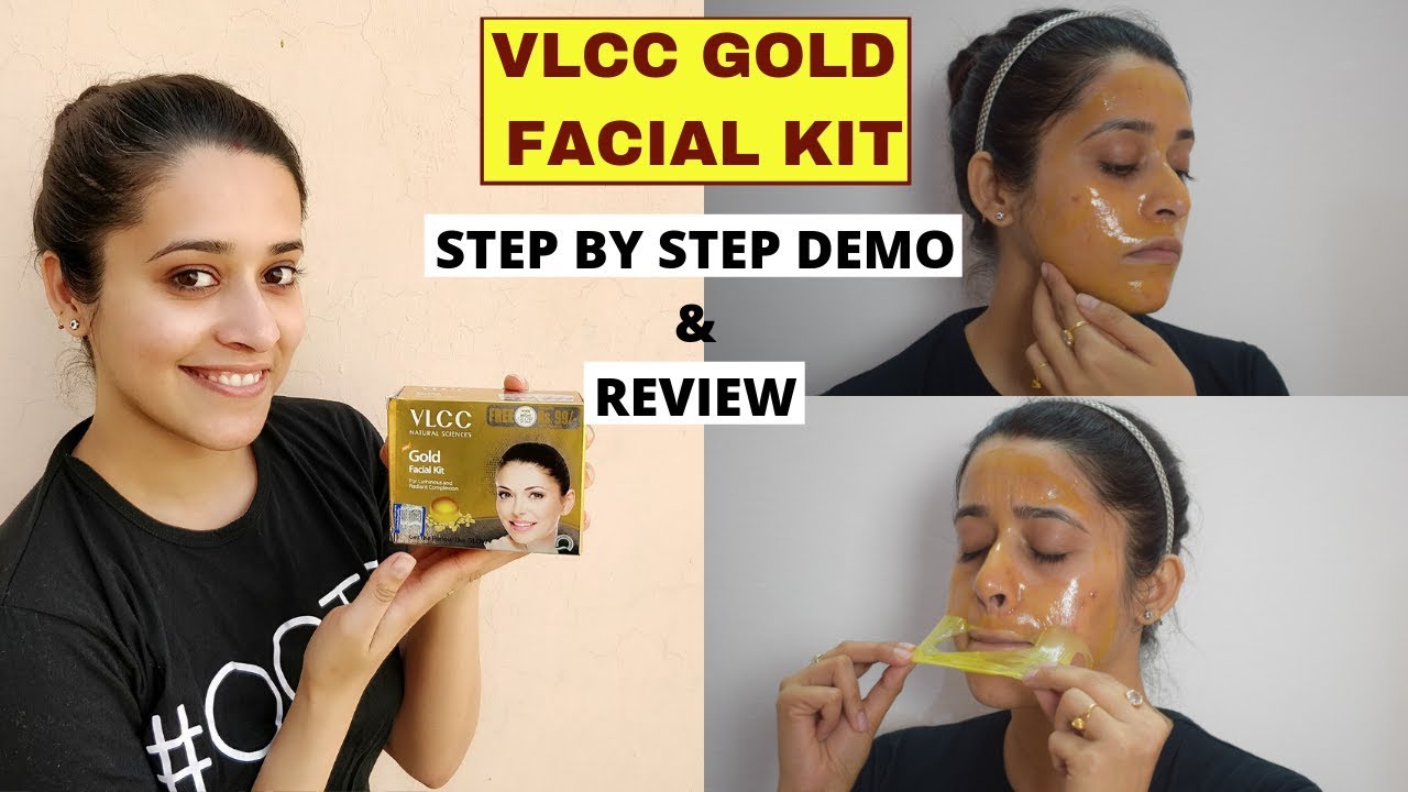 VLCC Gold Facial Kit STEP BY STEP DEMO & REVIEW | घर पे Gold फेशियल | Just another girl