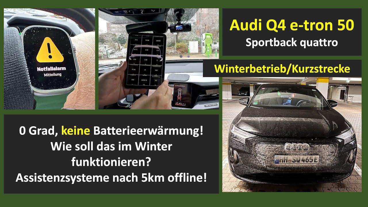Audi Q4 etron 50 - Trotz Vorklimatisierung keine Batterieerwärmung - wie soll das im Winter gehen?