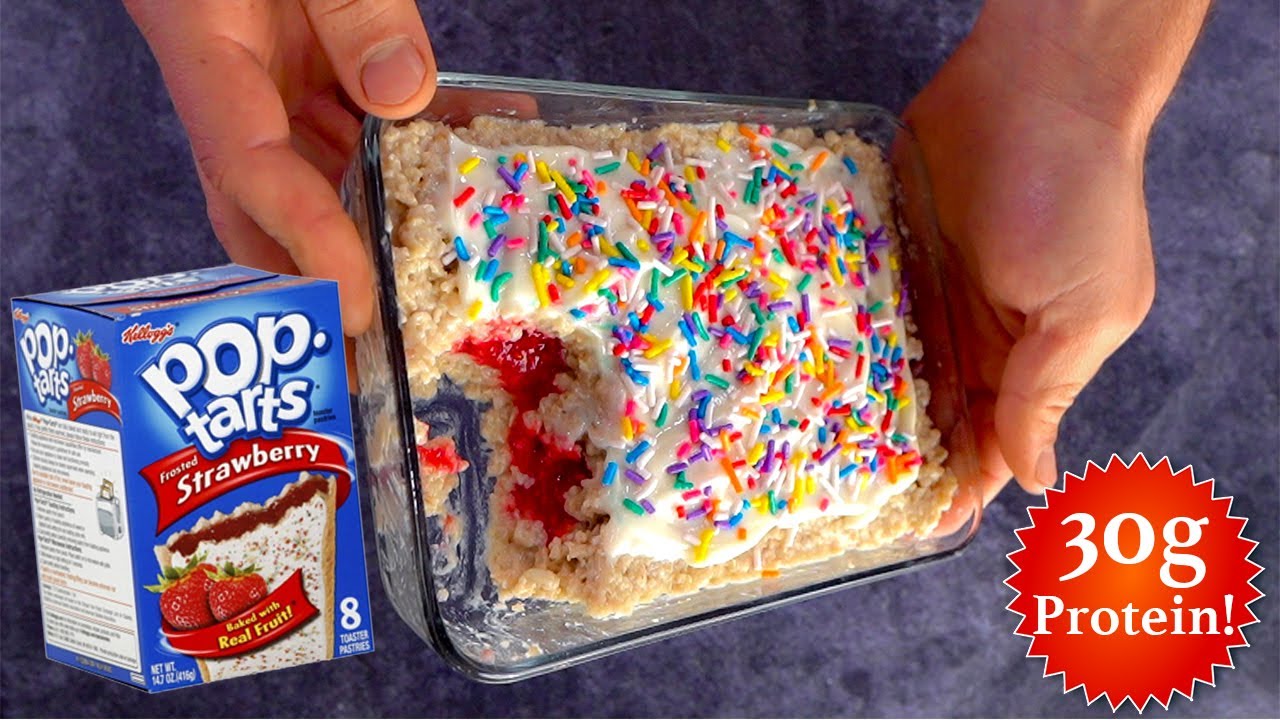 High Protein XL Frosted Strawberry Pop Tart Oatmeal!