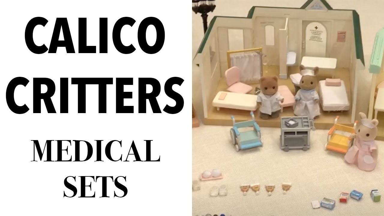 Sylvanian Families Calico Critters Pharmacy, Hospital, & Dentist office with vintage Doctor & Nurse!