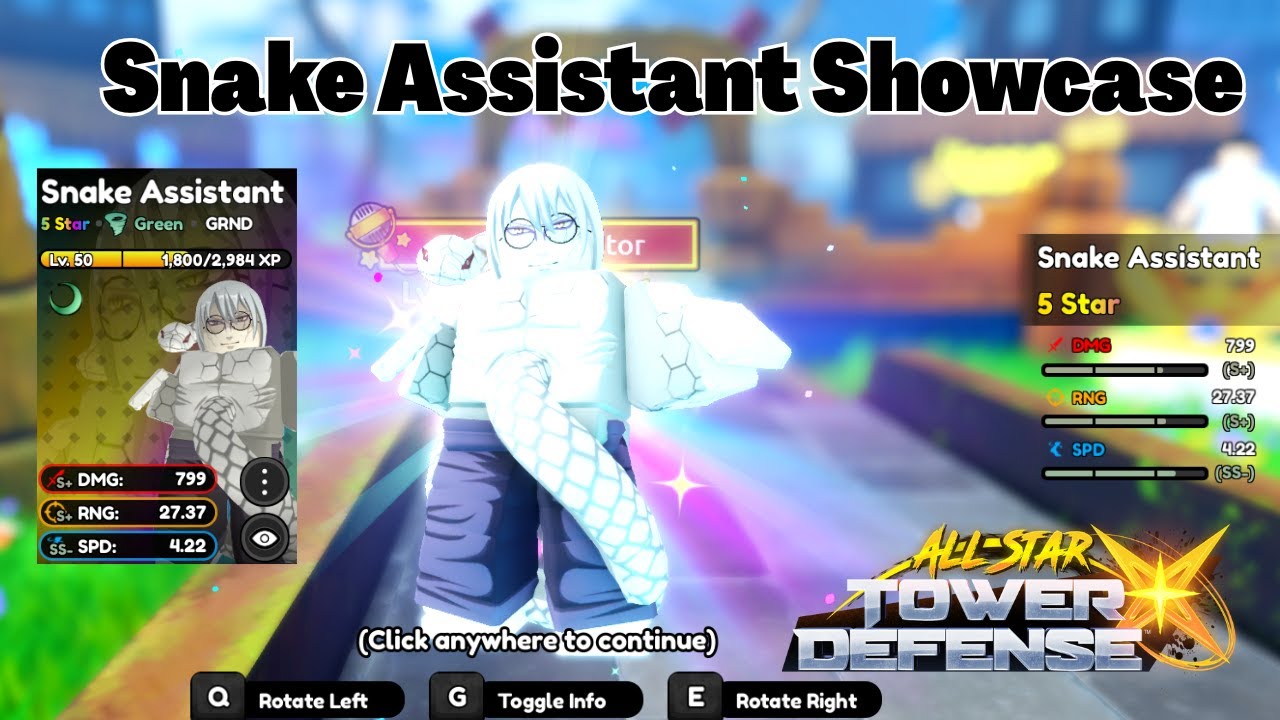 Snake Assistant ASCENDED Showcase (Kabuto Naruto) All Star Tower Defense X ASTD X