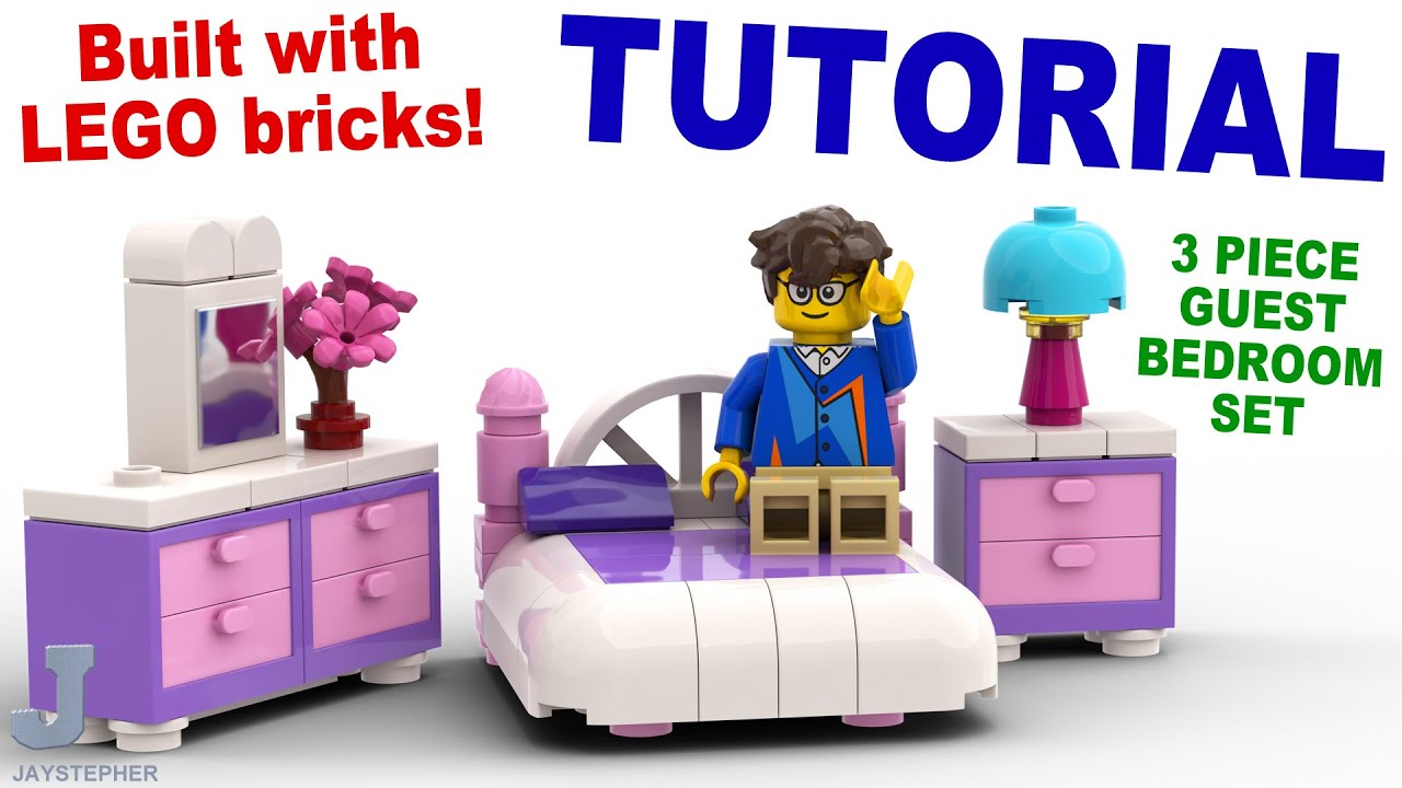 Tutorial On How To Make A Three Piece Guest Bedroom Set For LEGO Minifigures