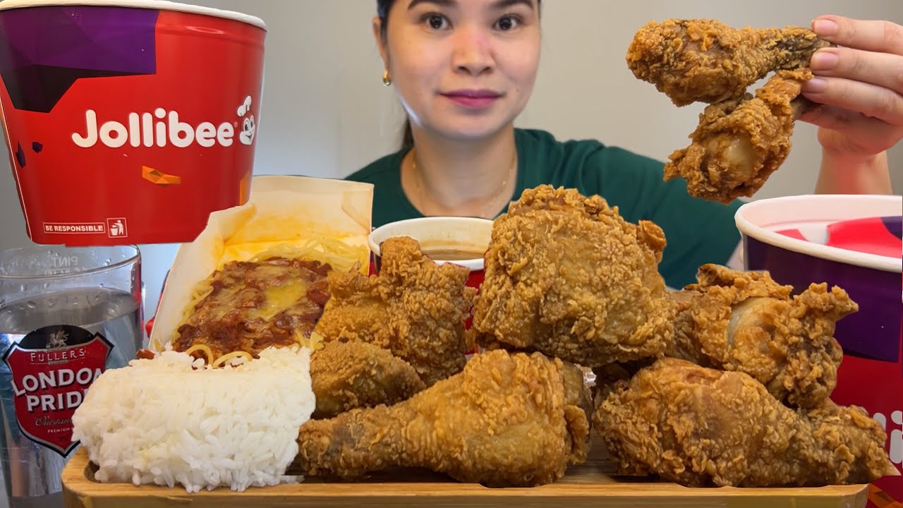 ALL TIME FAVORITE FAST FOOD JOLLIBEE | JOLLIBEE CHICKEN JOY MUKBANG | MUKBANG PHILIPPINES 