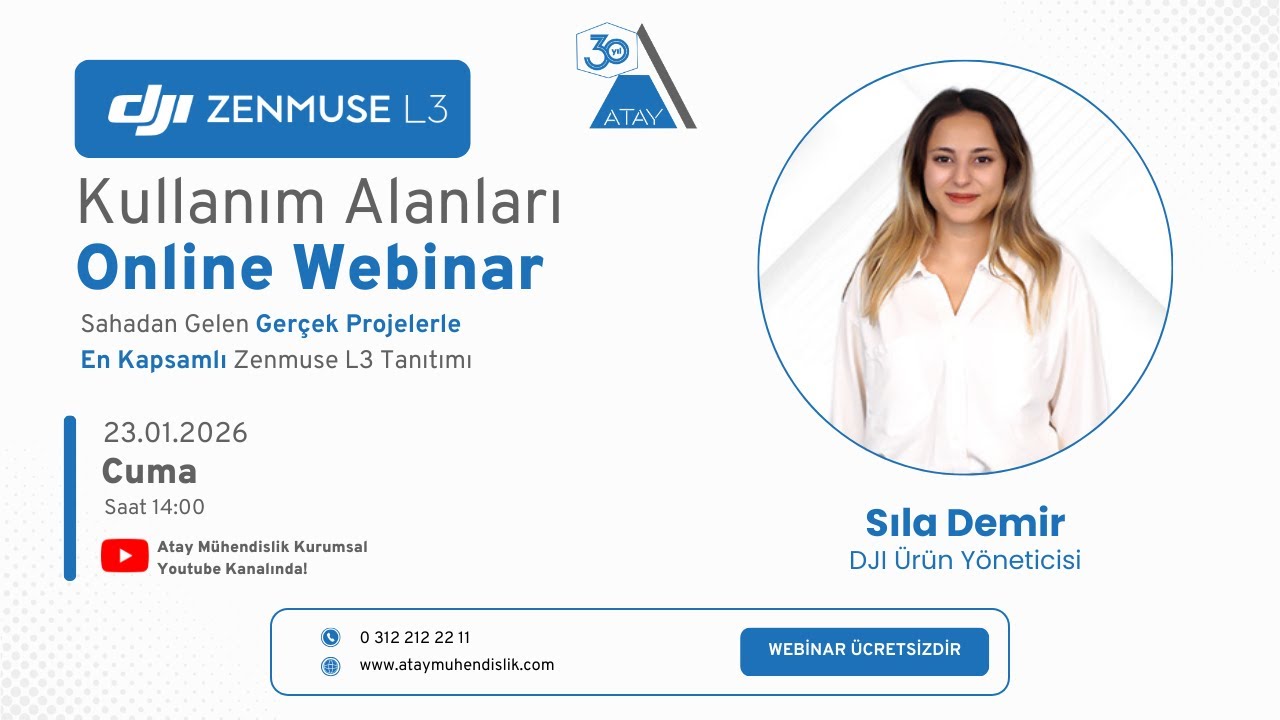 DJI Zenmuse L3 Kullanım Alanları Webinarı