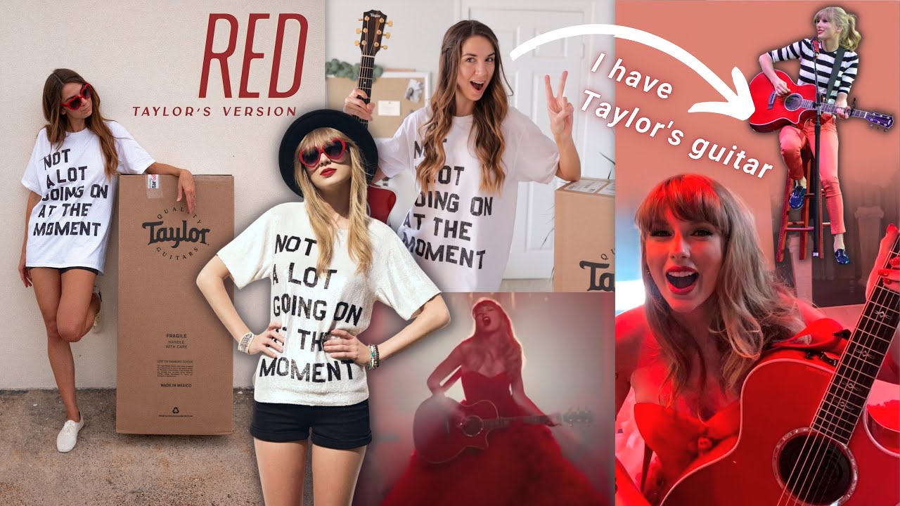 Unboxing a RED guitar that looks like Taylor Swift's and it's *basically* the same!!