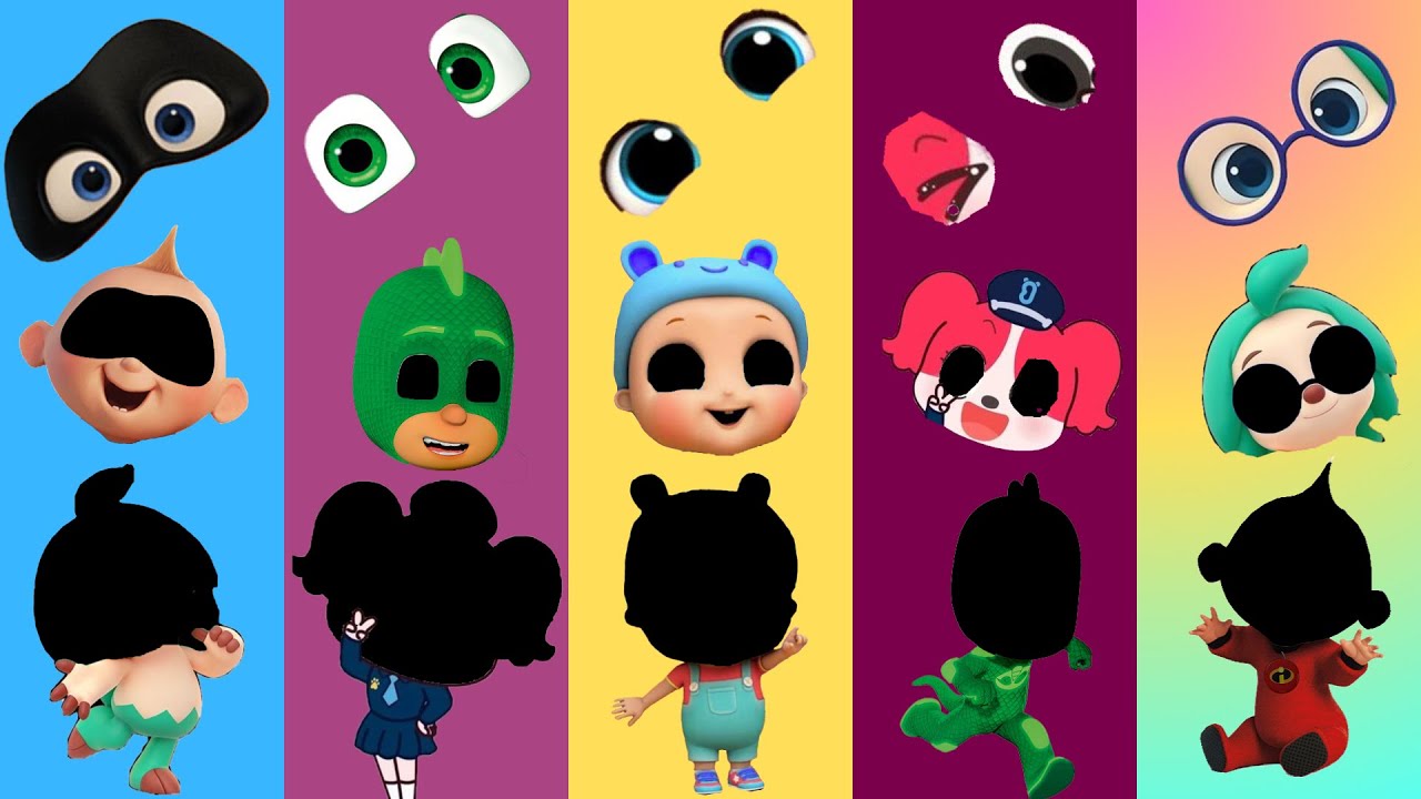 Wrong eyes👀 The Incredibles Pj Musk Loolookids Pinkfong Hogi DAME TU COSITA Funny Puzzle Wrong Heads